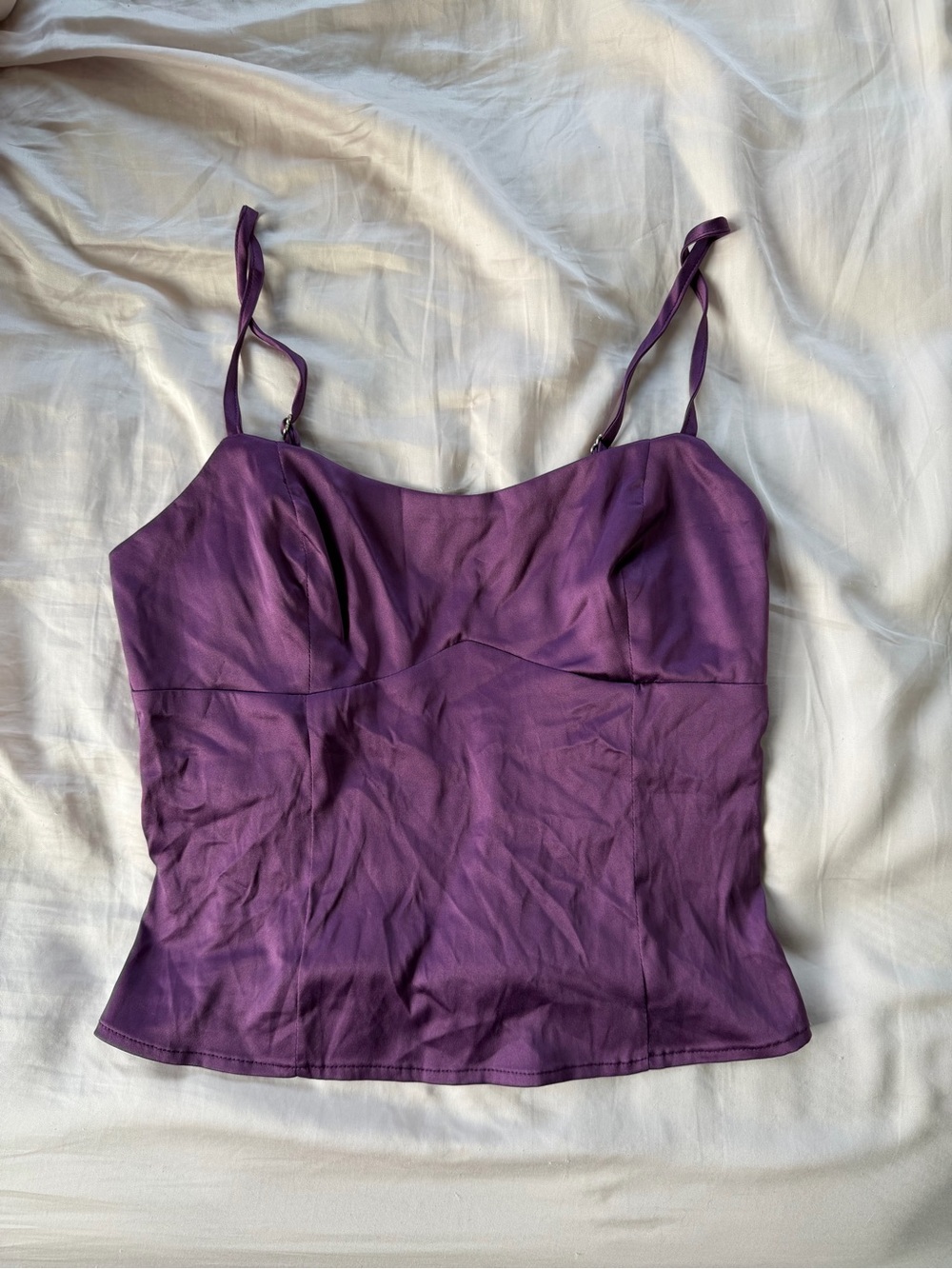 Princess Polly Marcelline Satin Cami in Plum